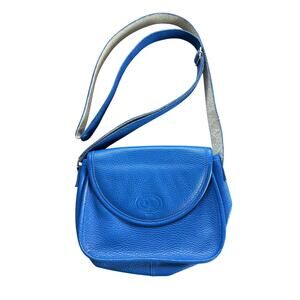 Made in Mexico Leather Medium Purse in Blueberry Blue NEW NWOT